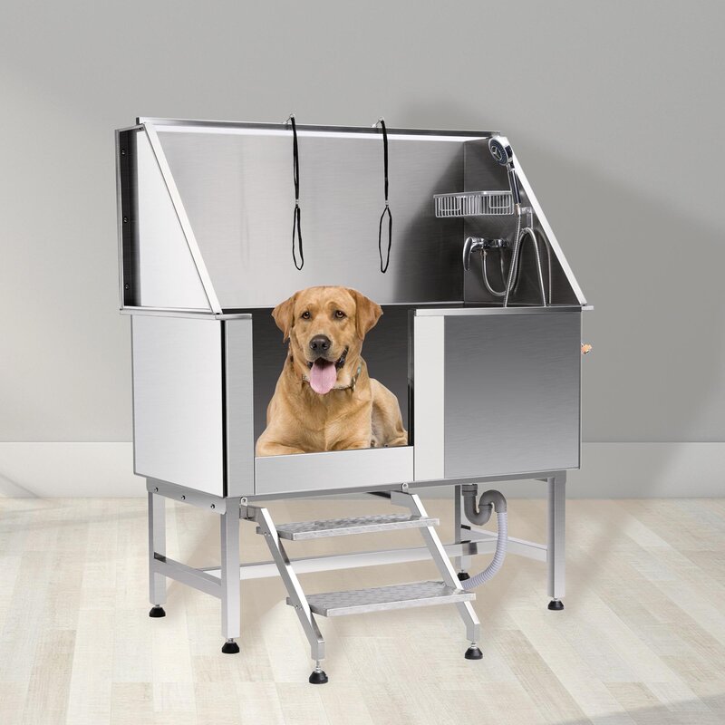 COZ 50" Stainless Steel Dog Grooming Bath Tub Pet Bathing Station & Reviews Wayfair.ca